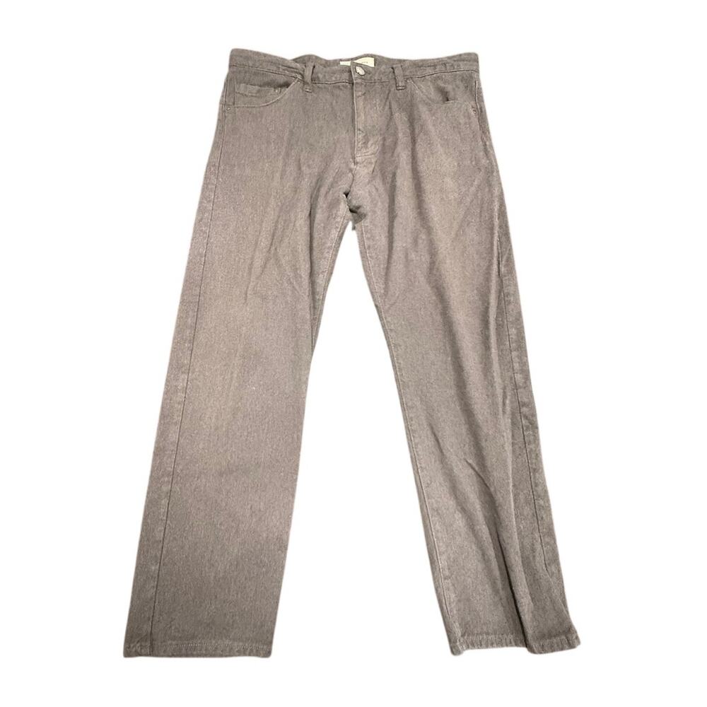 Calvin Klein Jeans Men's Gray Straight Leg Denim Solid Pants Size 36x30